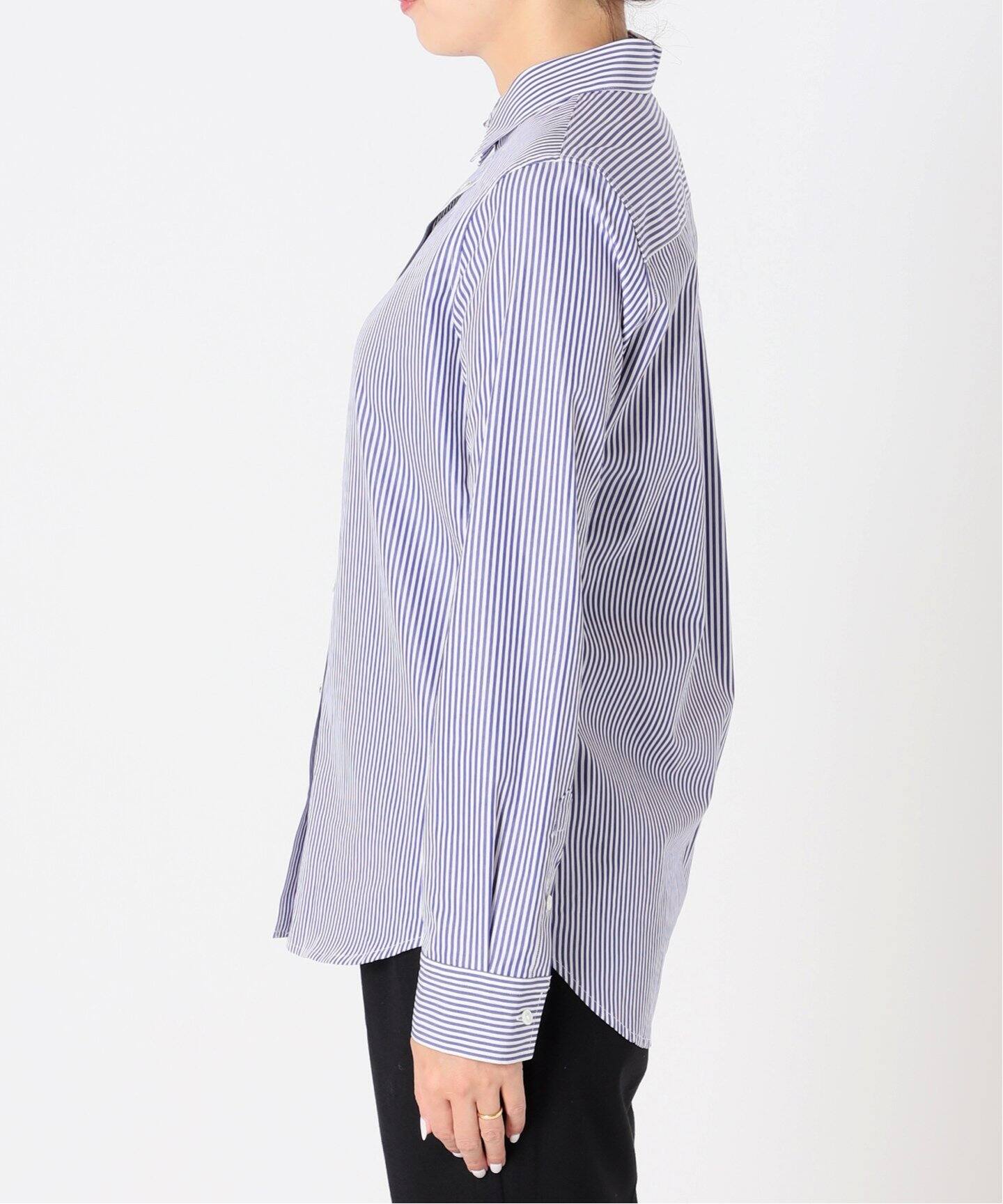 THOMAS MASON Mini Collar Shirt(Stripe)（シャツ／ブラウス）｜L 