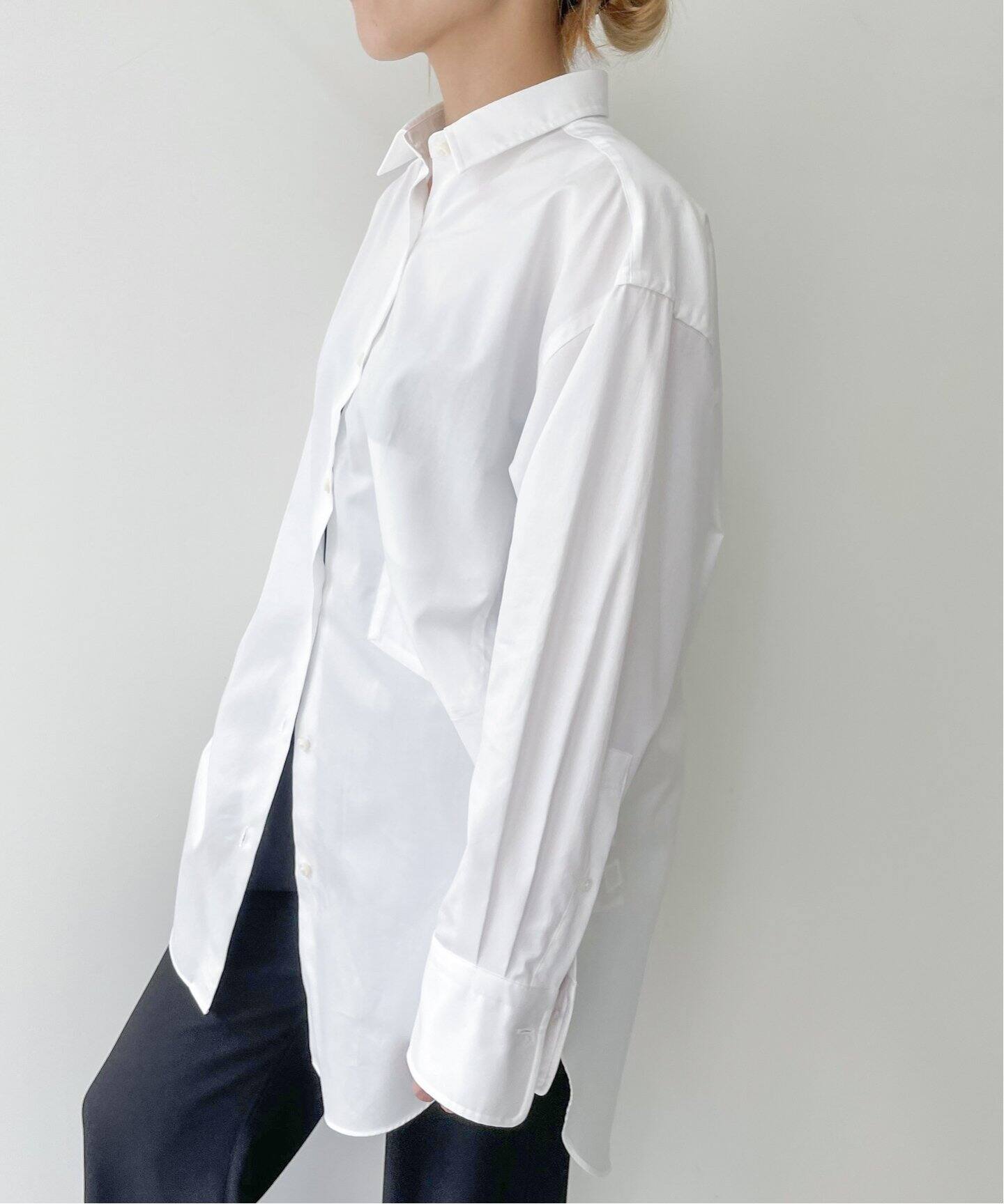 HAVEL studio/ハーヴェル スタジオ】ALBINI COTTON SATIN SHIRT 
