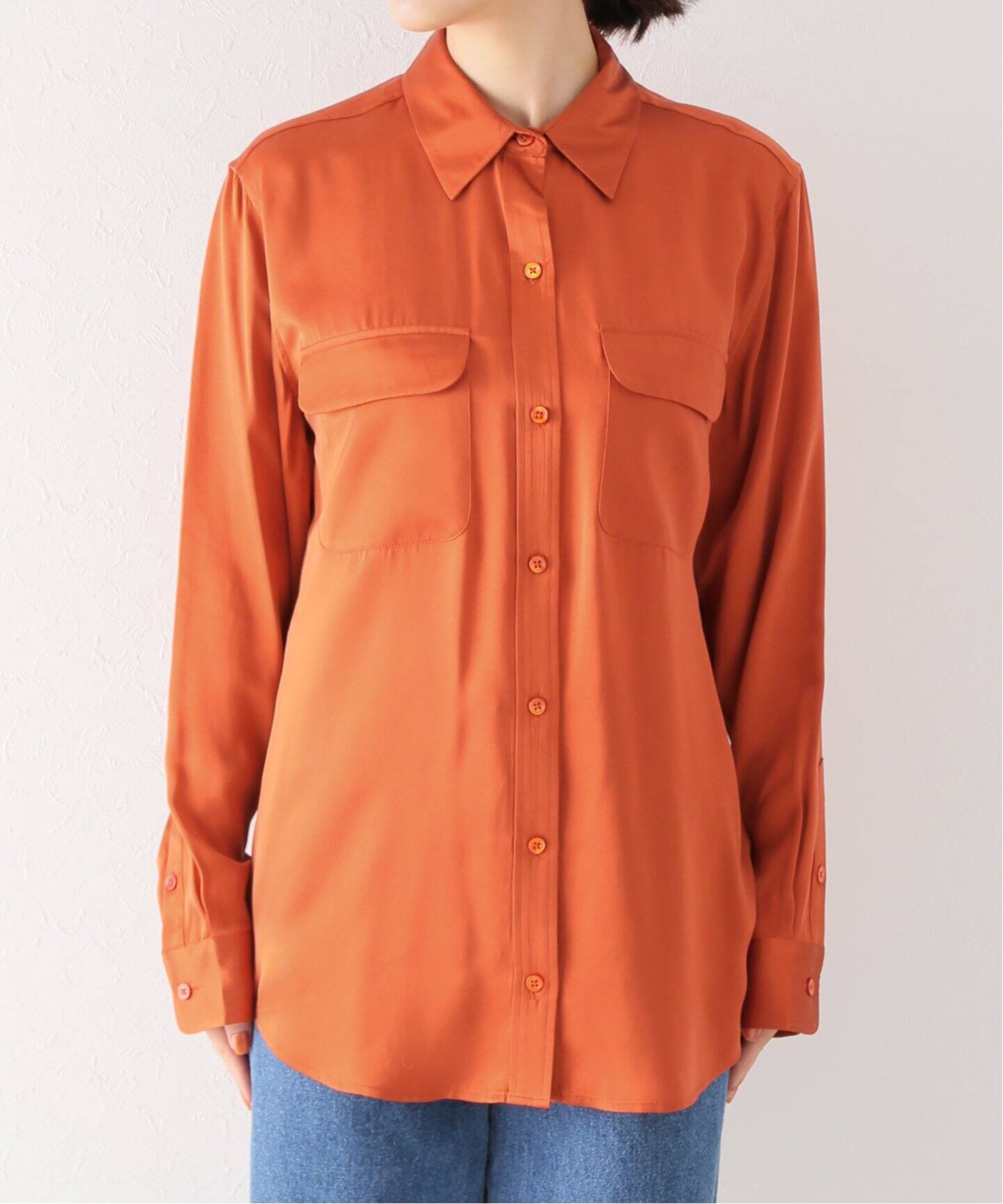 EQUIPMENT /エキップモン】SILK SHIRT（シャツ／ブラウス）｜L 