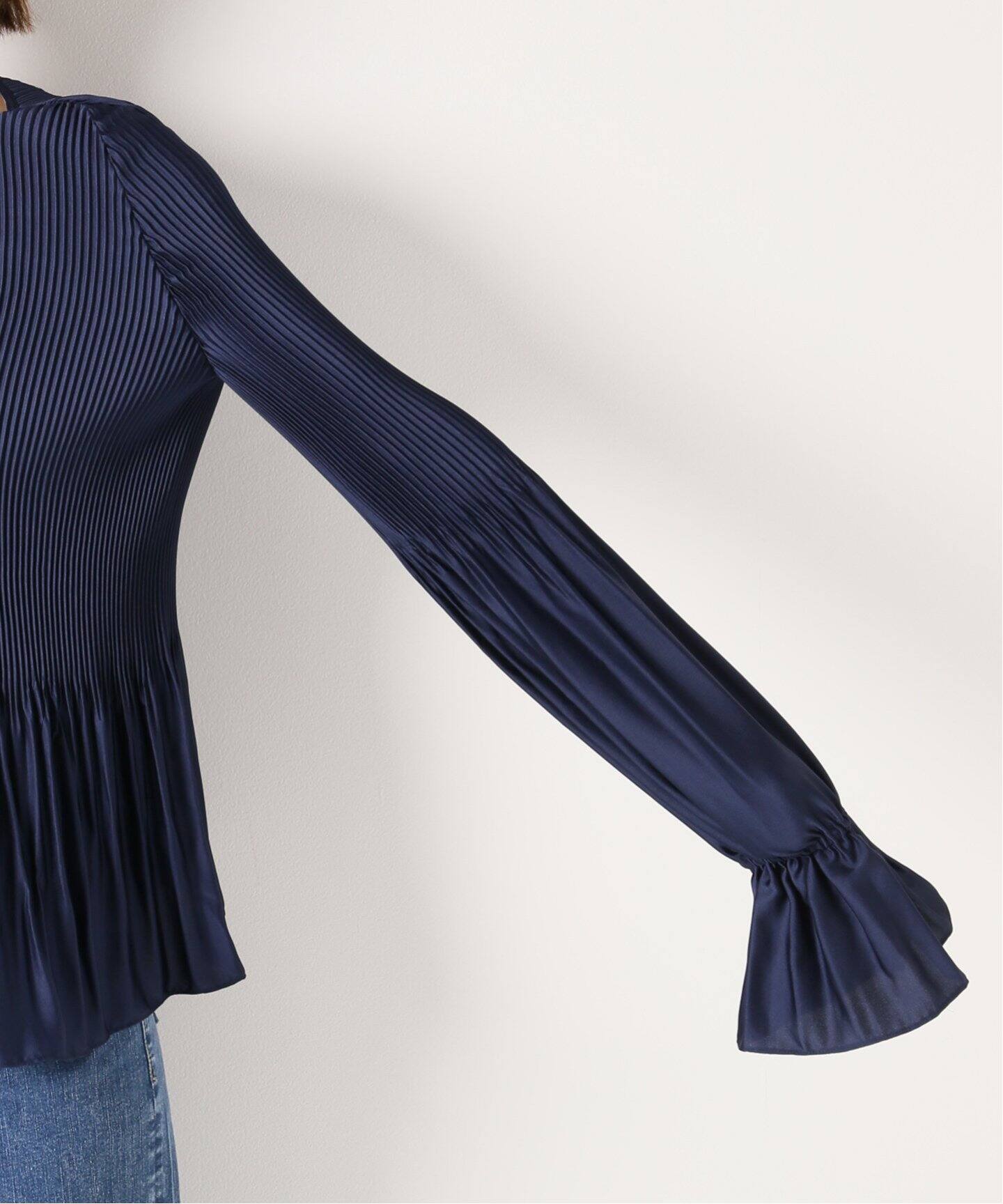 KALLMEYER/カルメイヤー】Pleats Blouse（シャツ／ブラウス）｜L 