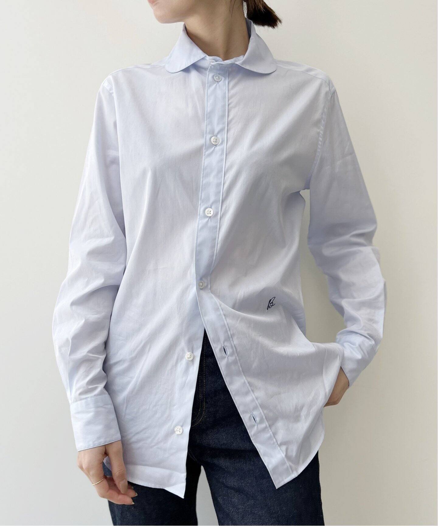 MADISONBLUE/マディソンブルー】BIG ROUND COLLAR SHIRT（シャツ 
