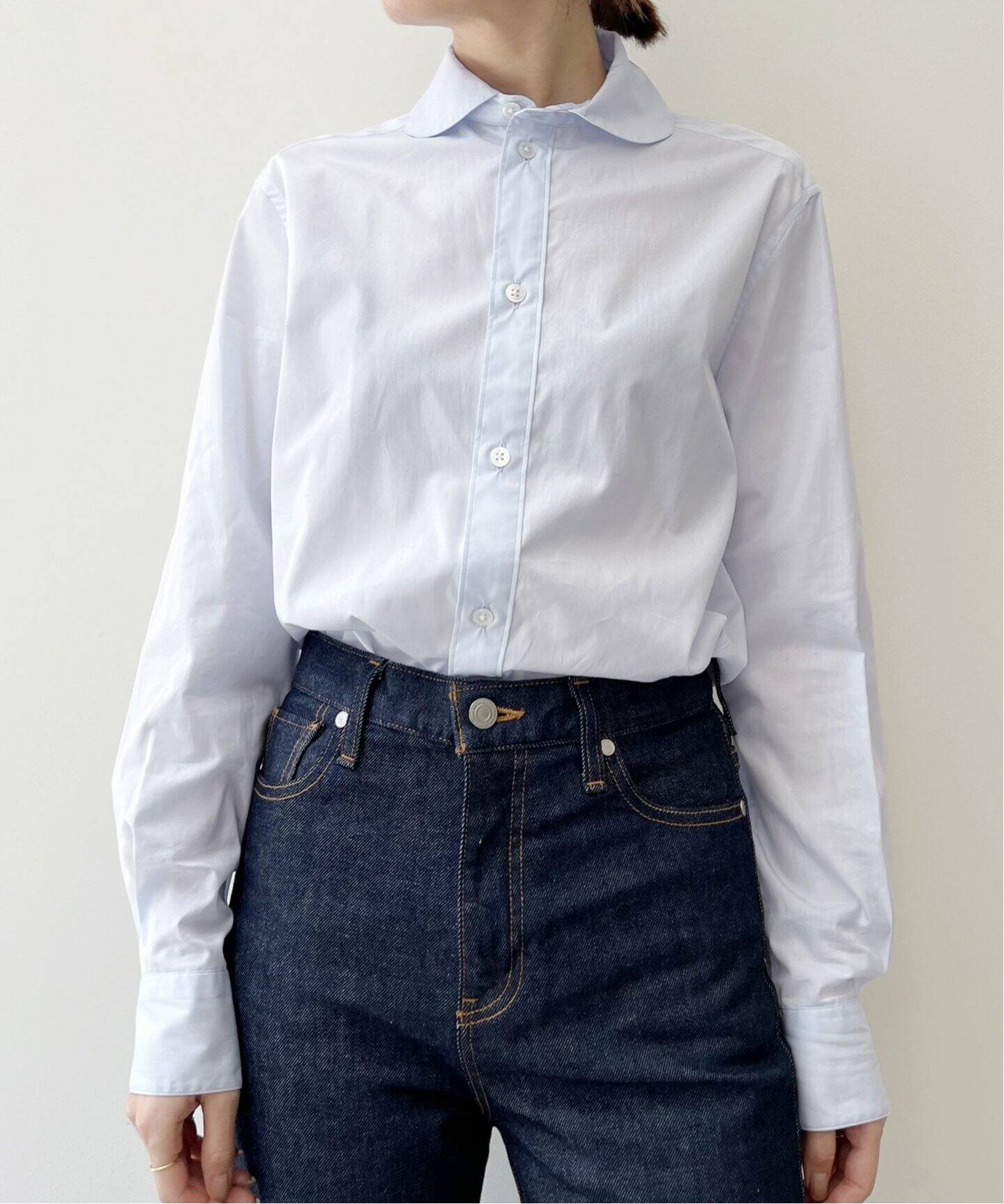MADISONBLUE/マディソンブルー】BIG ROUND COLLAR SHIRT（シャツ 