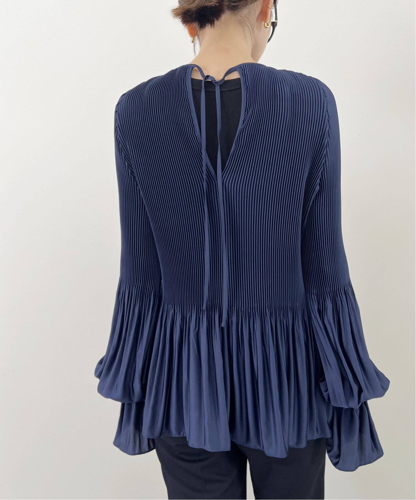 KALLMEYER/カルメイヤー】Pleats Blouse（シャツ／ブラウス）｜L 