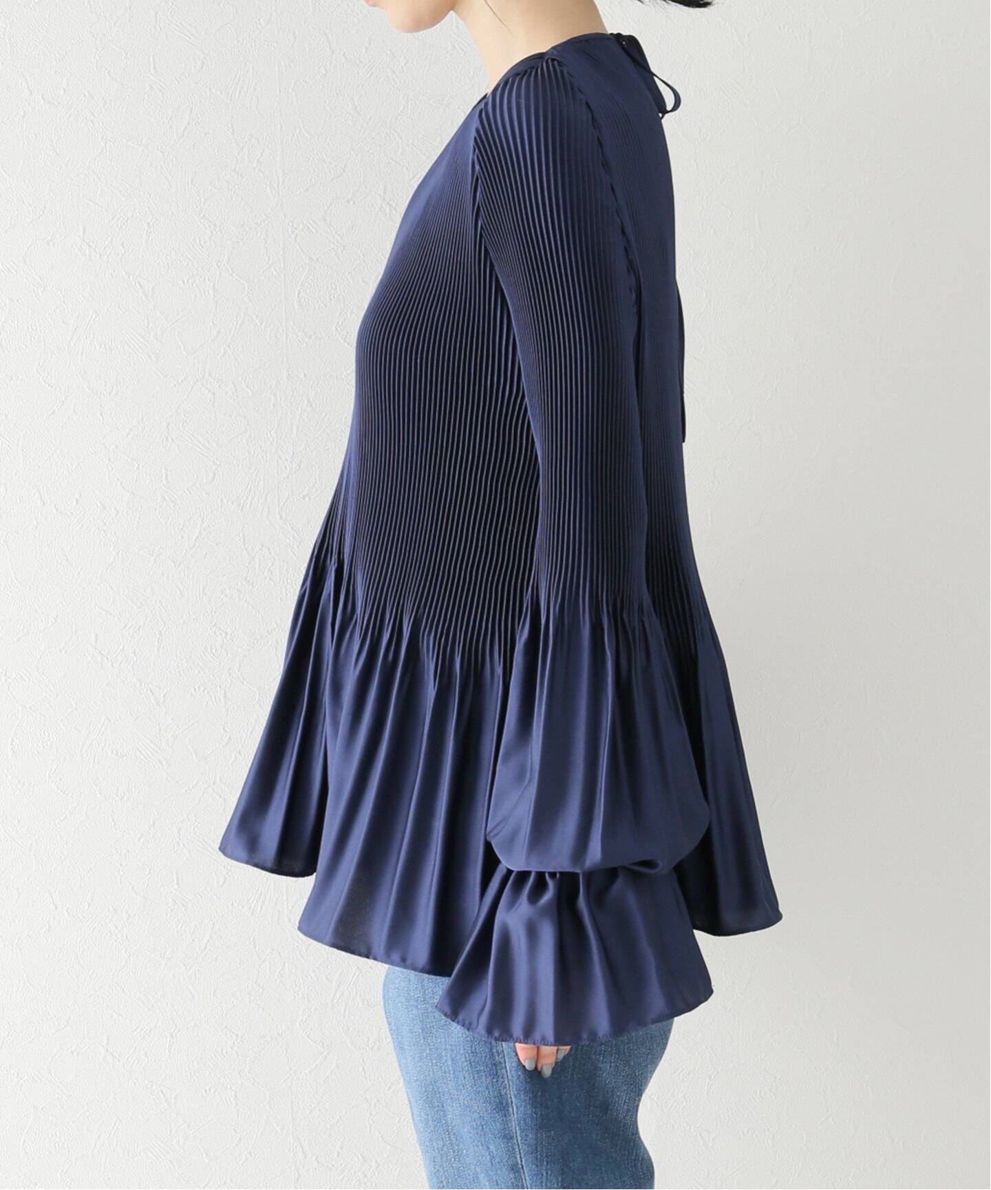 KALLMEYER/カルメイヤー】Pleats Blouse（シャツ／ブラウス）｜L 