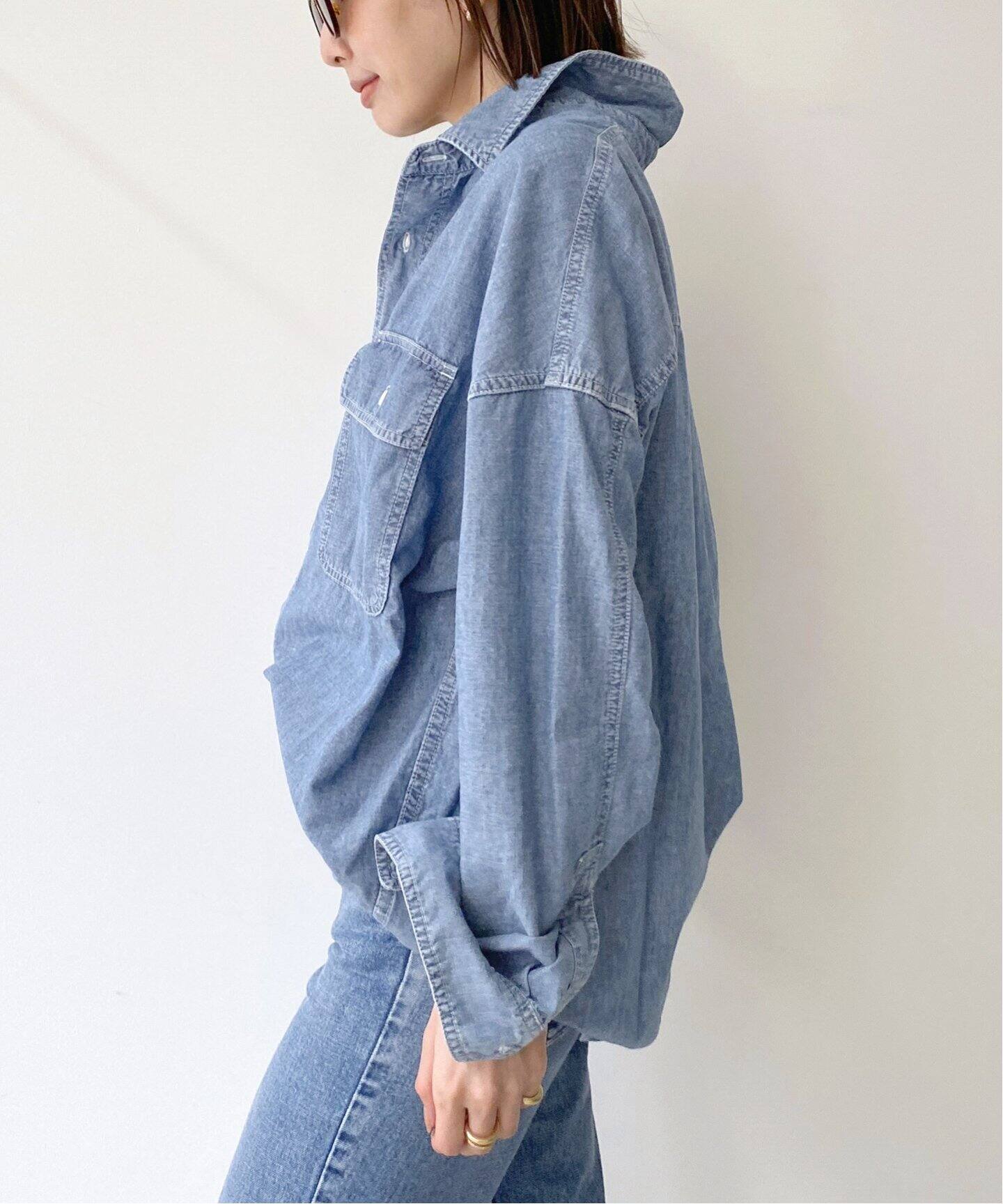 REMI RELIEF/レミレリーフ】Chambray Shirt（シャツ／ブラウス）｜L 