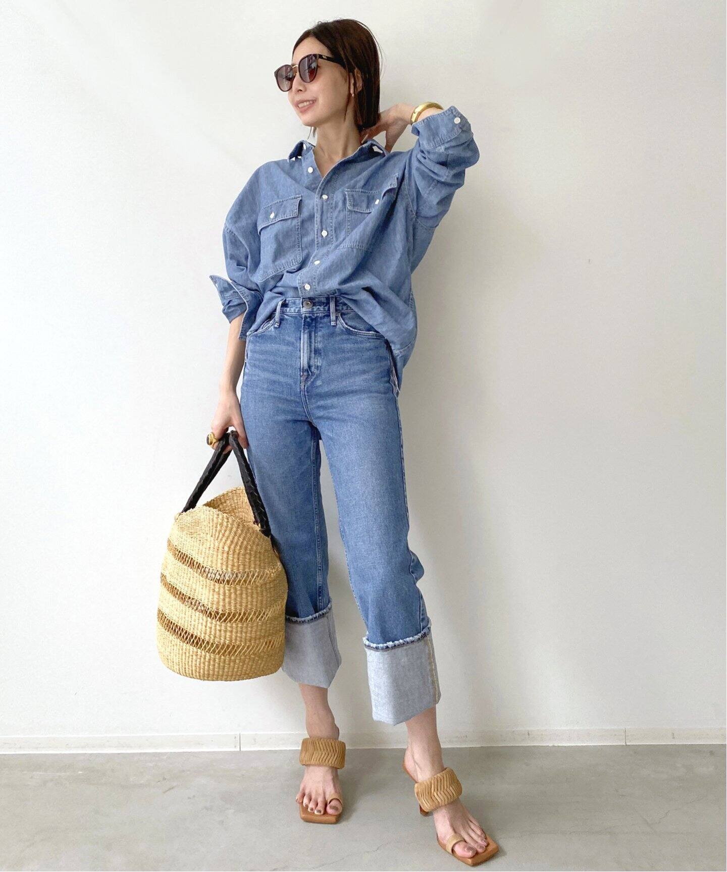 新品 アパルトモン【REMI RELIFE】 Chambray Shirt（L 