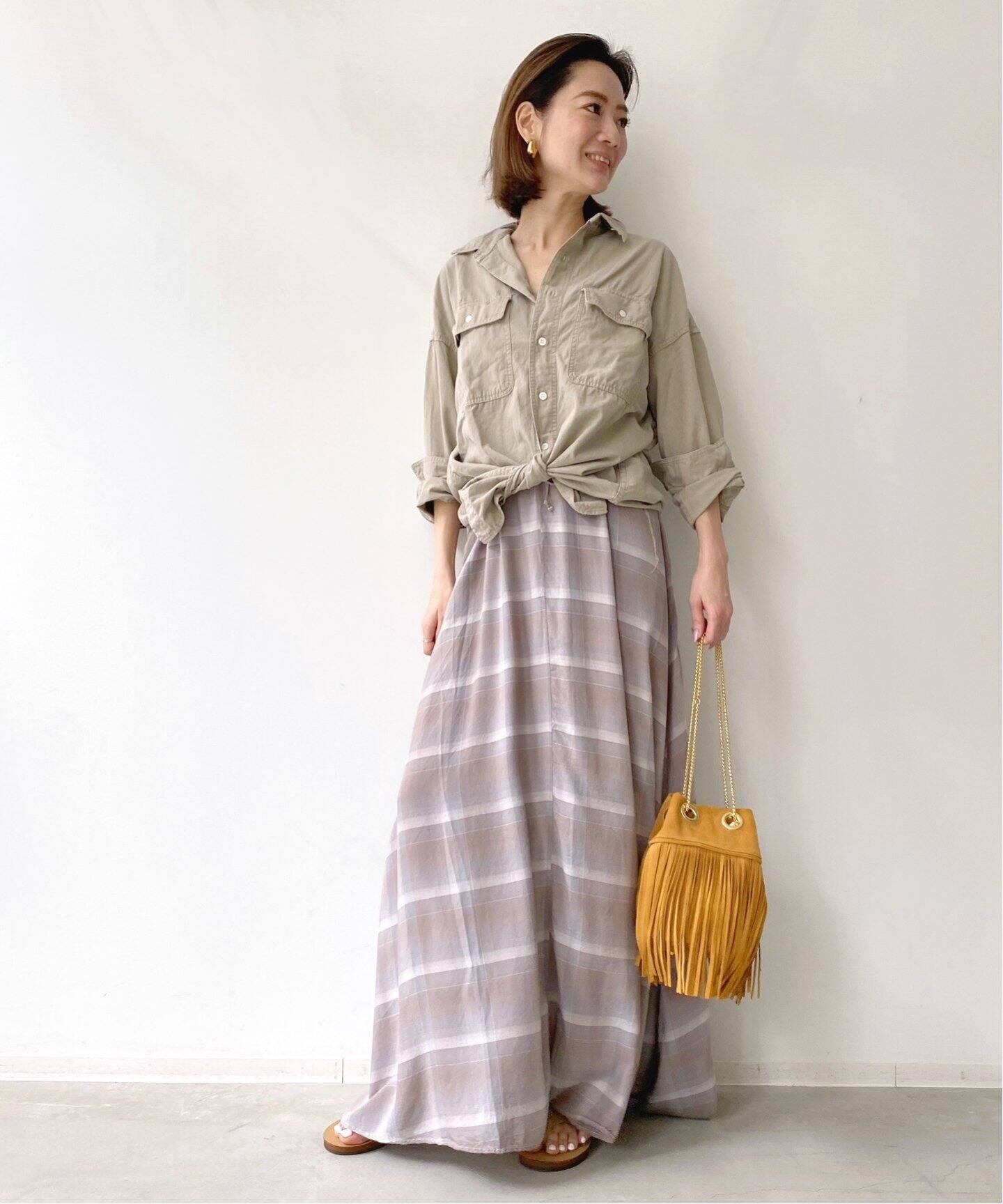 アパルトモン REMI RELIEF CHAMBRAY シャツ ベージュ（アパルトモン  