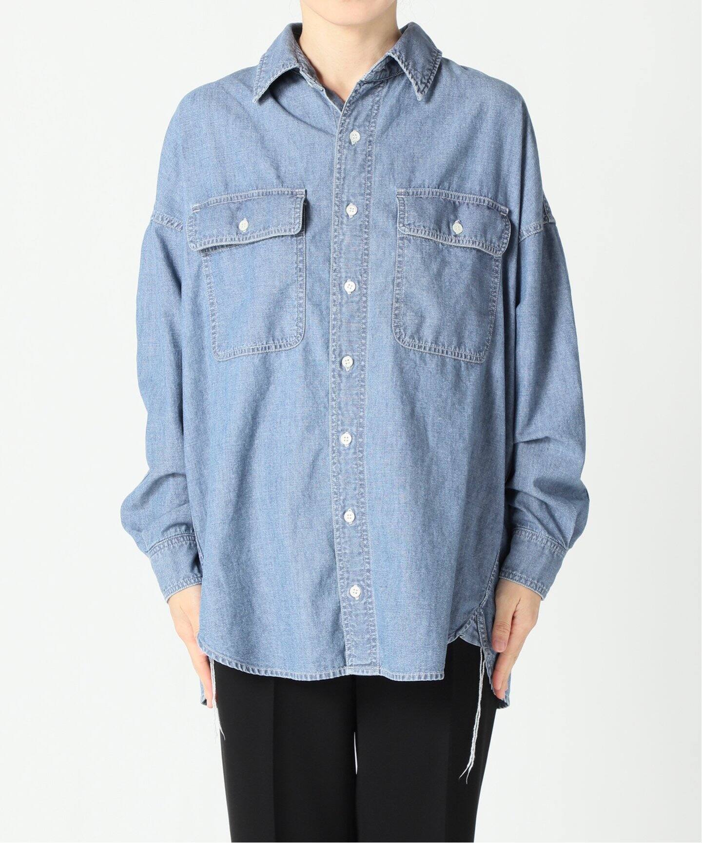 REMI RELIEF/レミレリーフ】Chambray Shirt（シャツ／ブラウス）｜L 