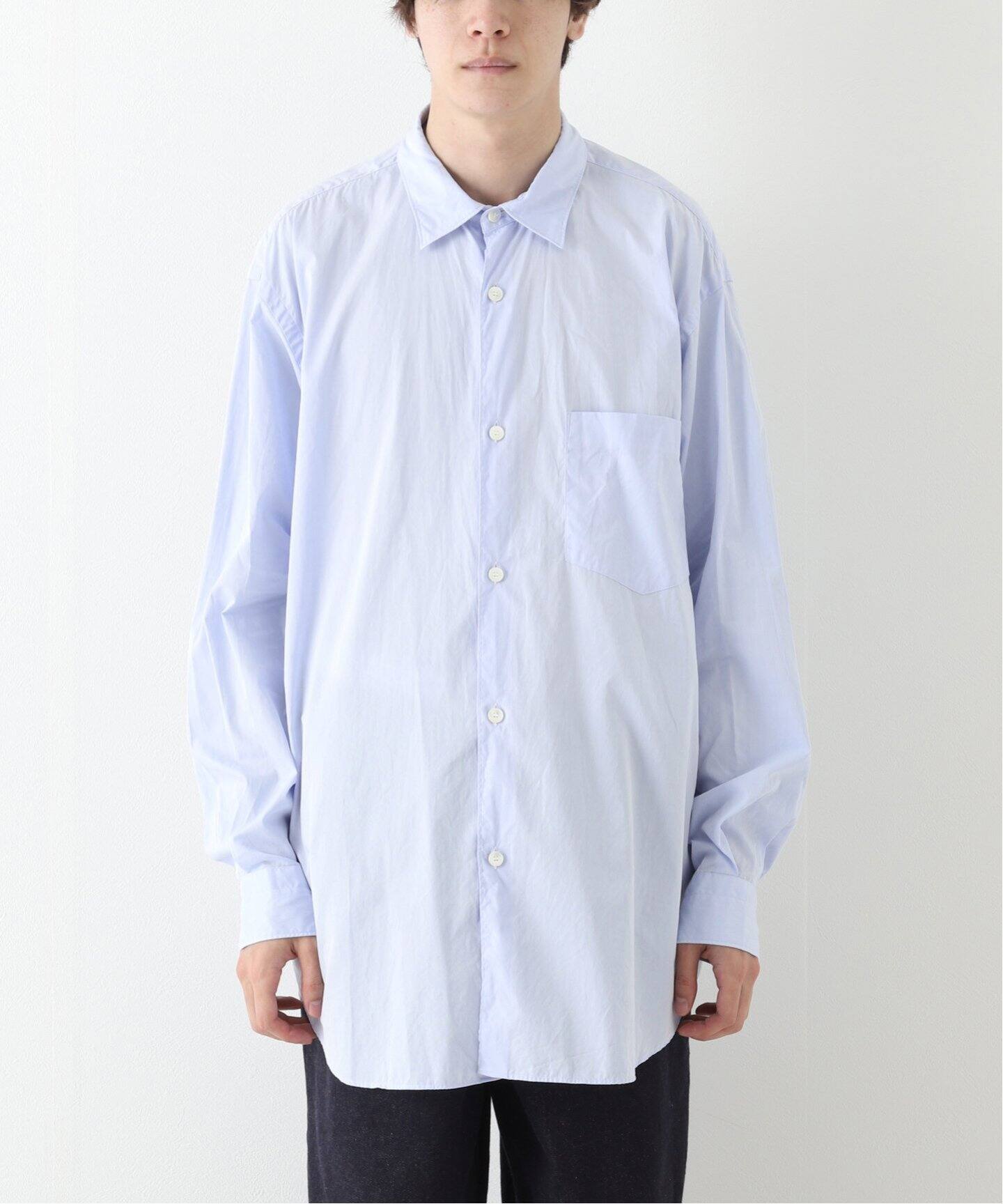 COMOLI】22AW ツイルコモリシャツ WHITE/3 すべり