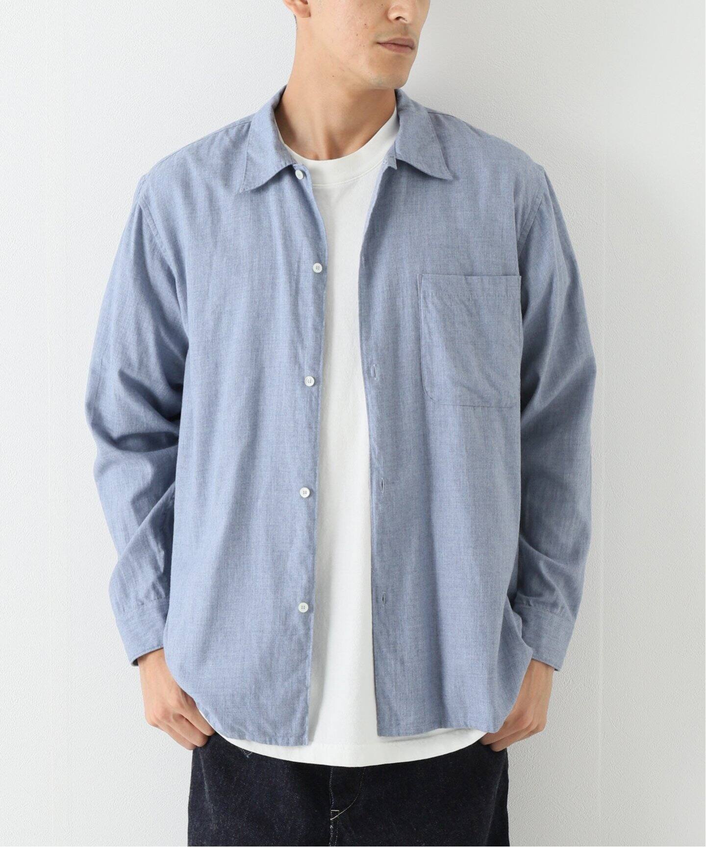 comoli / コモリ】コットンカシミヤ オープンカラーシャツ（シャツ 