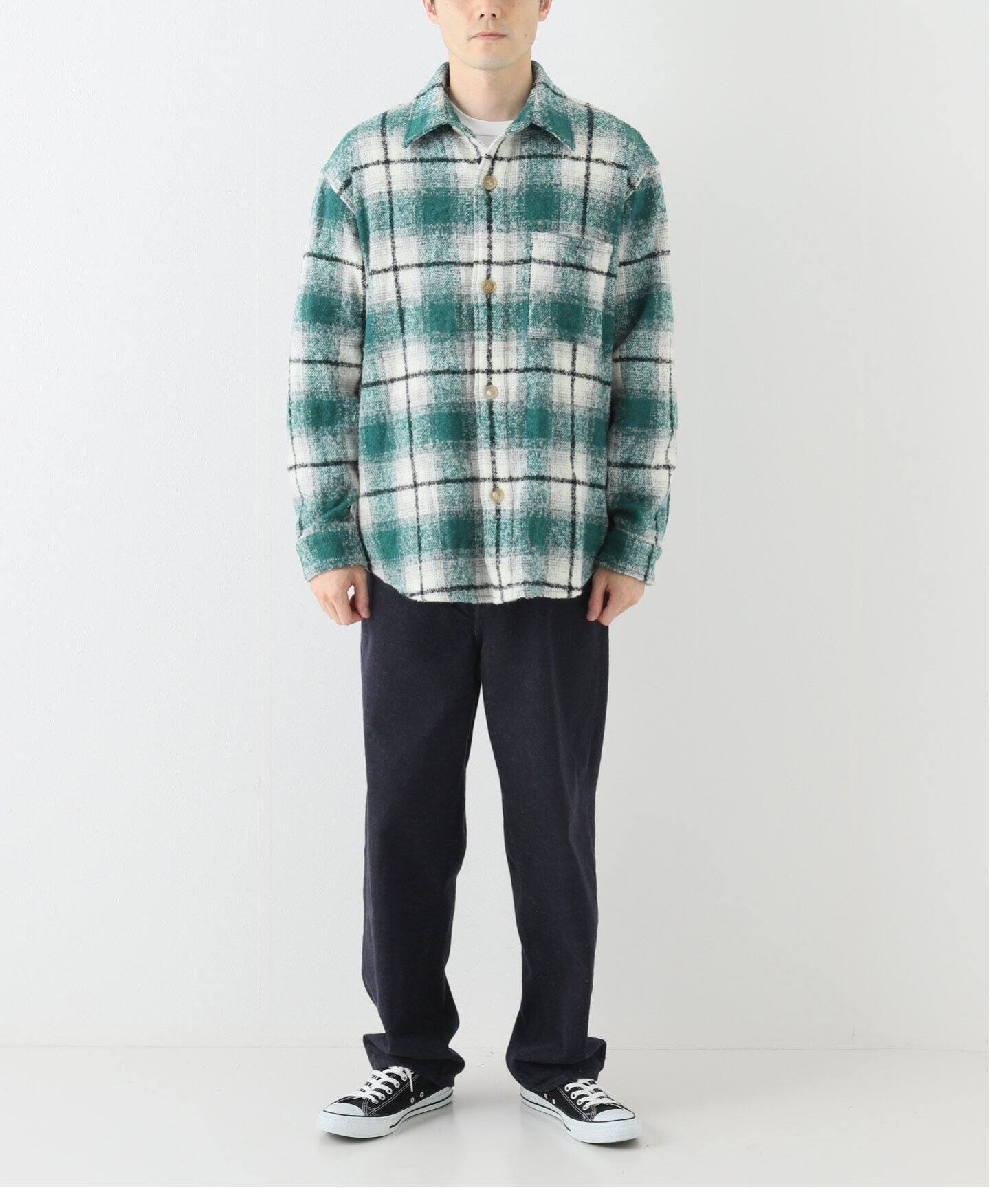 UNUSED / アンユーズド】US2280 WOOL CHECK SHIRT（シャツ／ブラウス 