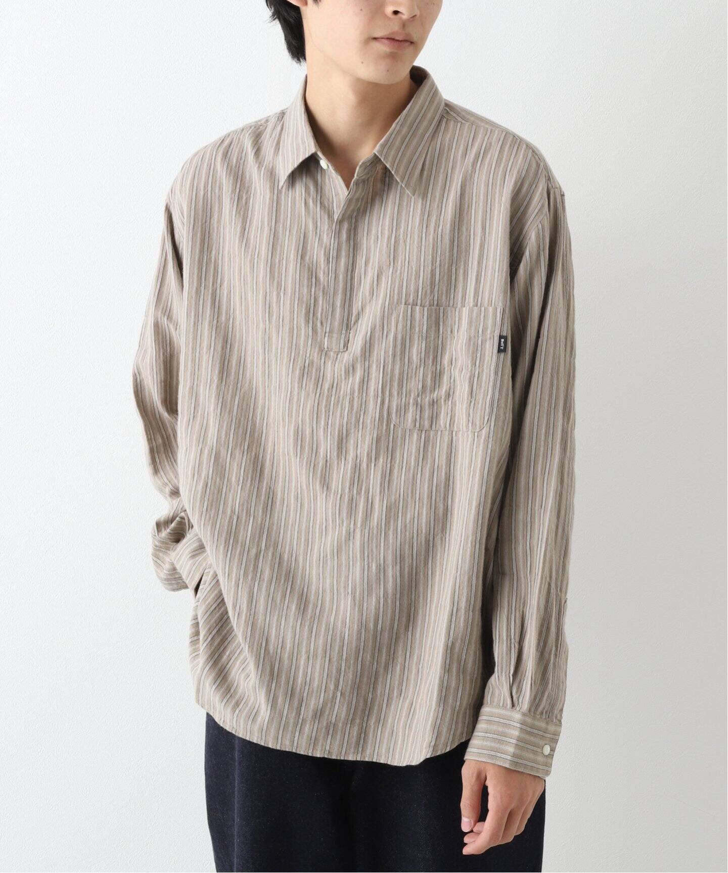 BoTT / ボット】Stripe Pullover Shirt（シャツ／ブラウス）｜WISM  