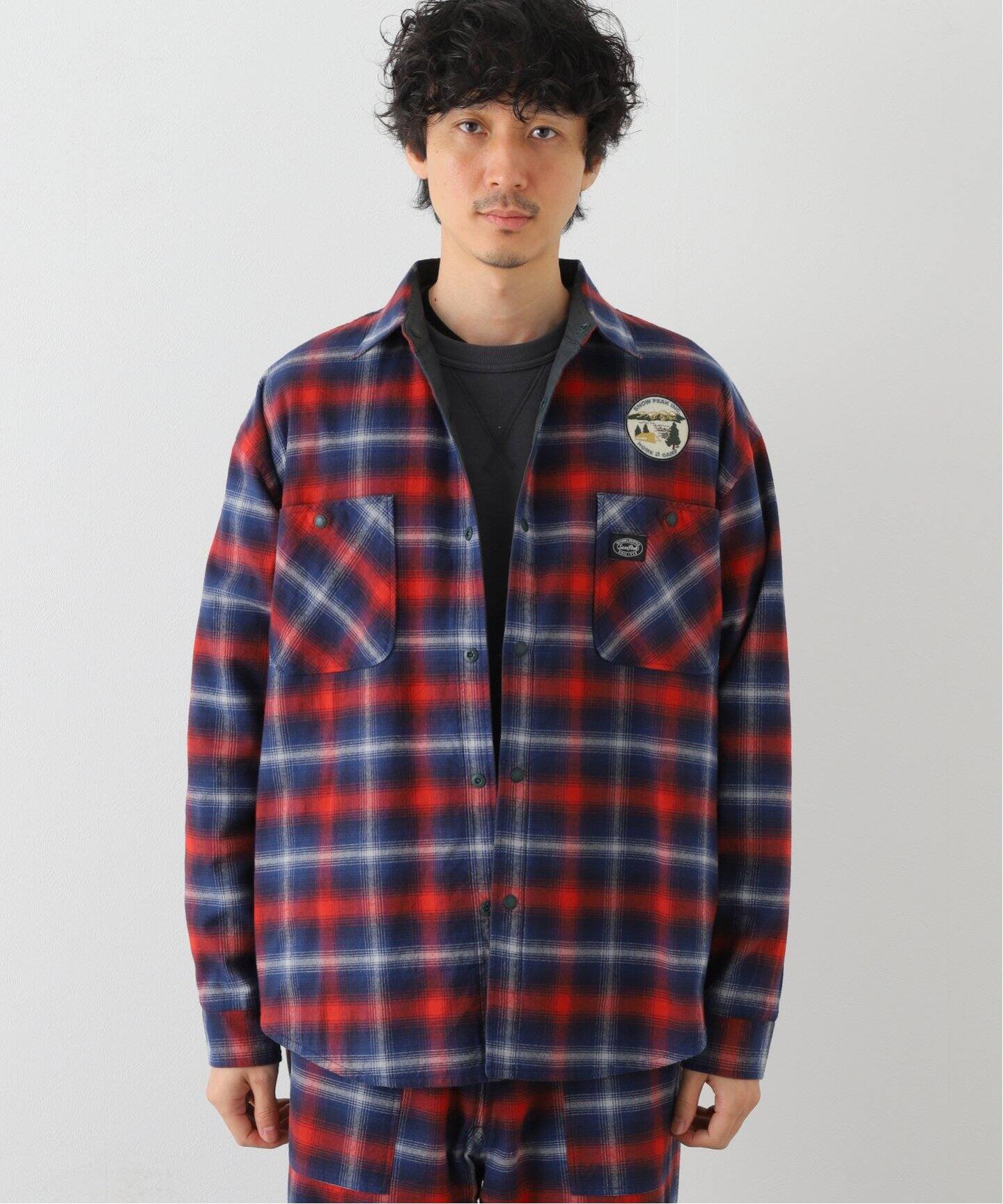 SNOWPEAK×JS】 別注 TAKIBI Ripstop×Check Nell リバーシブルシャツ 