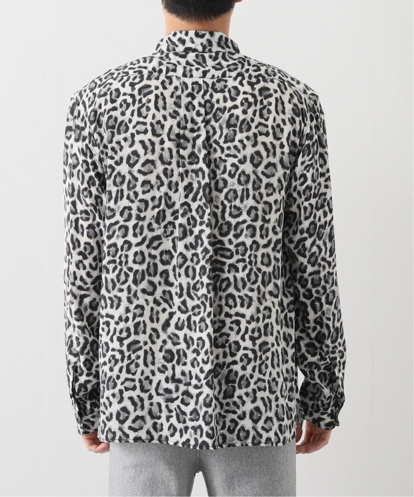 MASU / エムエーエスユー】ZIP-UP LEOPARD SILK SHIRT（シャツ 