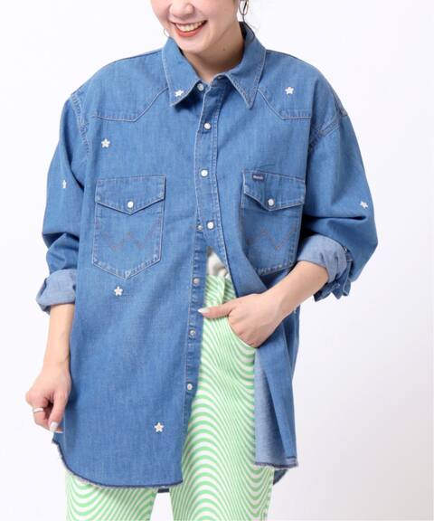 Wrangler ラングラー フラワーデニムシャツ Joint Works ジョイントワークス 公式のファッション通販 Baycrew S Store