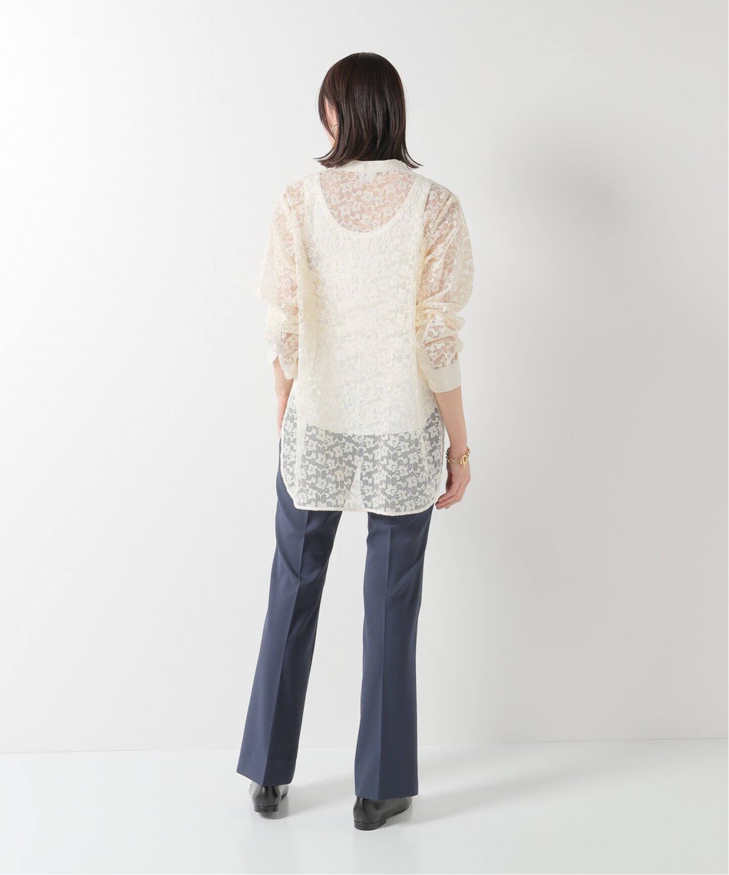 IENA LA BOUCLE チュールレース シャツ◇（シャツ／ブラウス）｜IENA 