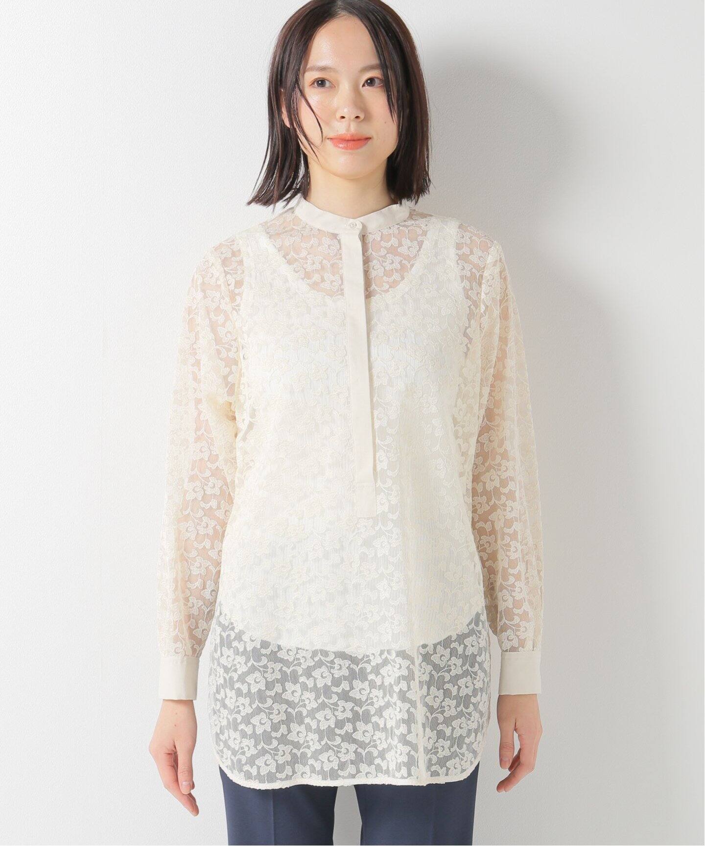 IENA LA BOUCLE チュールレース シャツ◇（シャツ／ブラウス）｜IENA 