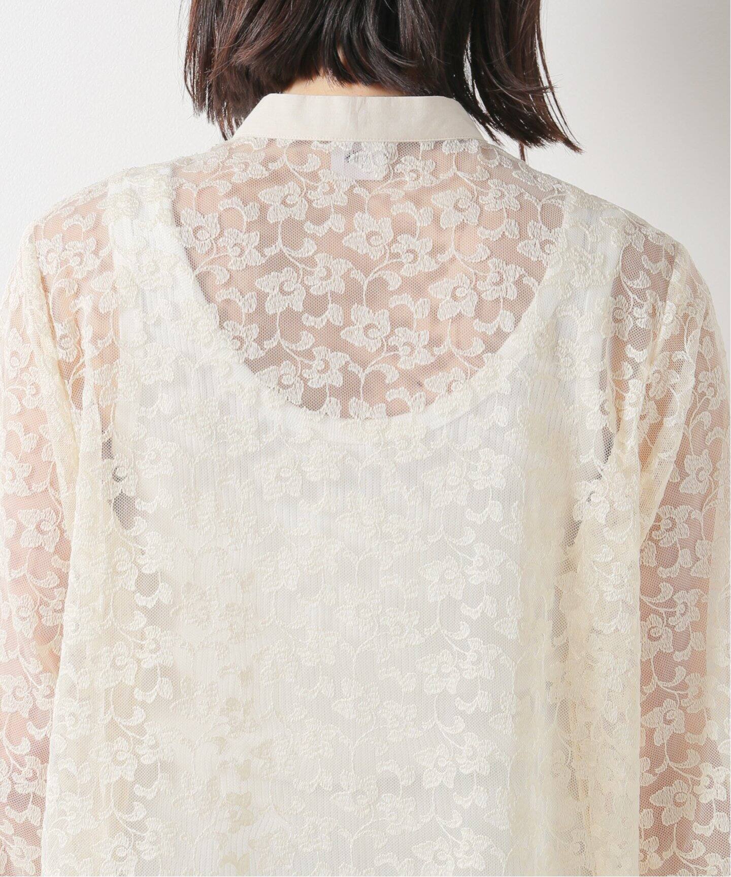 IENA LA BOUCLE チュールレース シャツ◇（シャツ／ブラウス）｜IENA 
