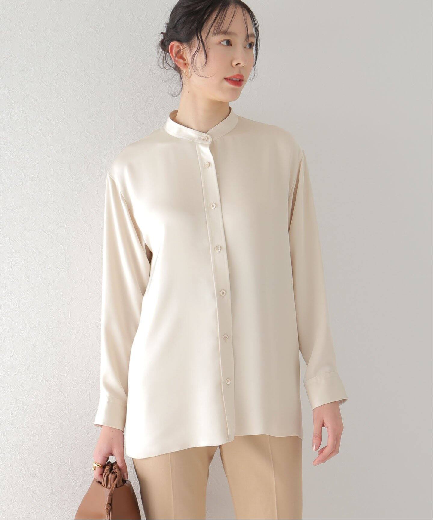 Plage プラージュ bright chiffon ブラウス （SILK RAYON シャツ  