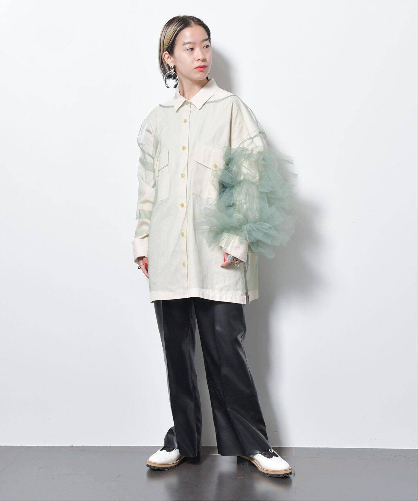 MARGE/マージ】別注 Tulle ruffle pull over：ブラウス（シャツ 