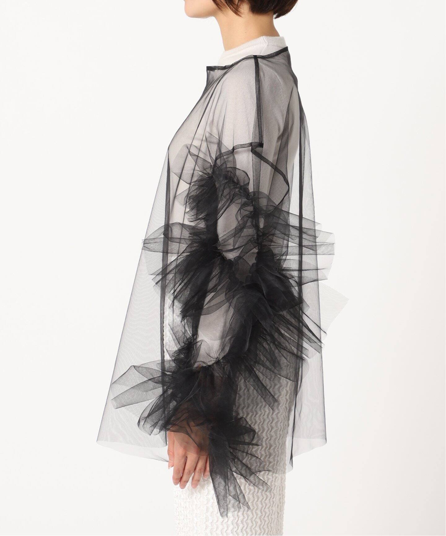 MARGE/マージ】別注 Tulle ruffle pull over：ブラウス（シャツ 