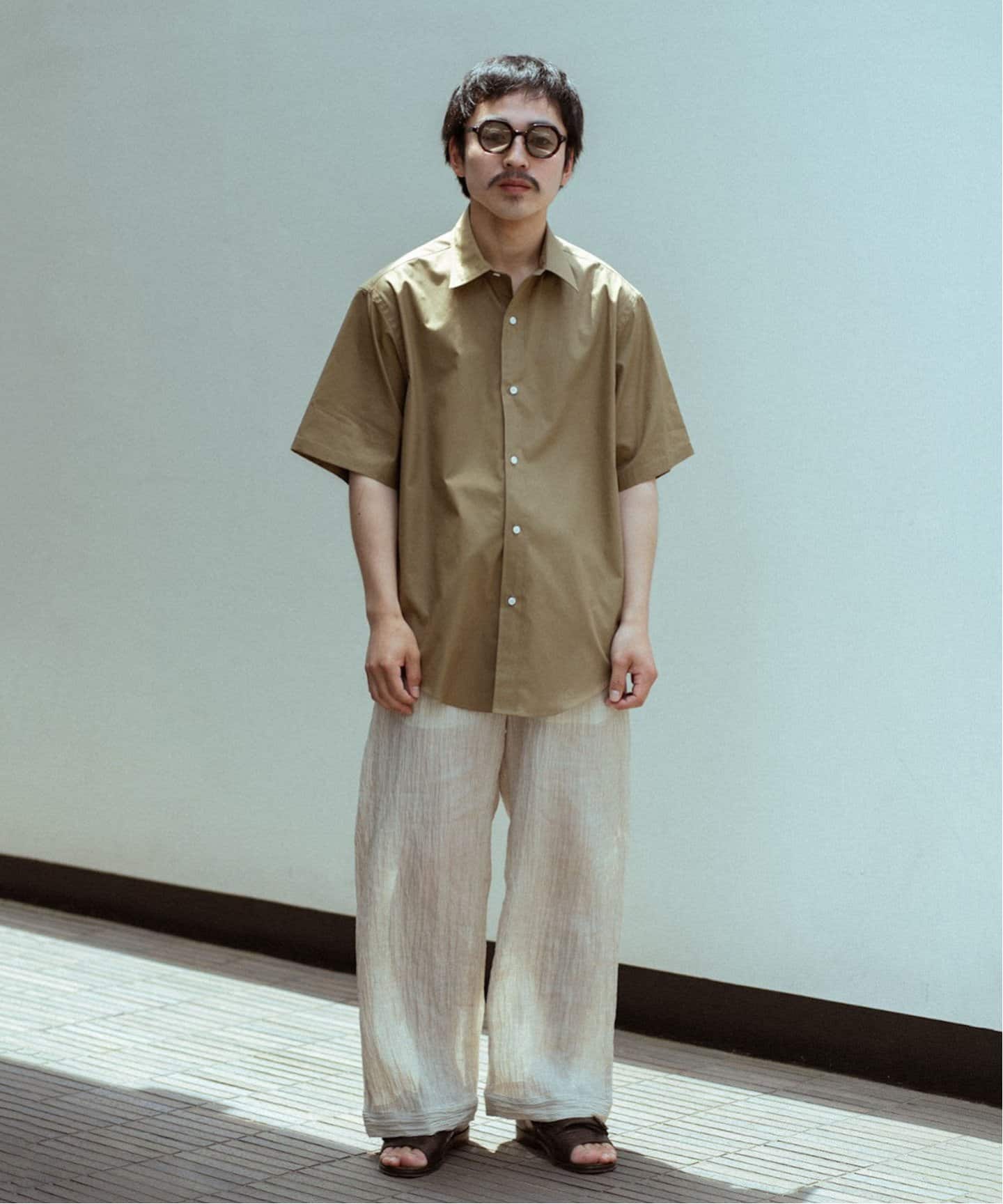 LE エルイー　ワイドショート　ブルー LE / エルイー】WIDE T-shirts C/N（Tシャツ／カットソー）｜L