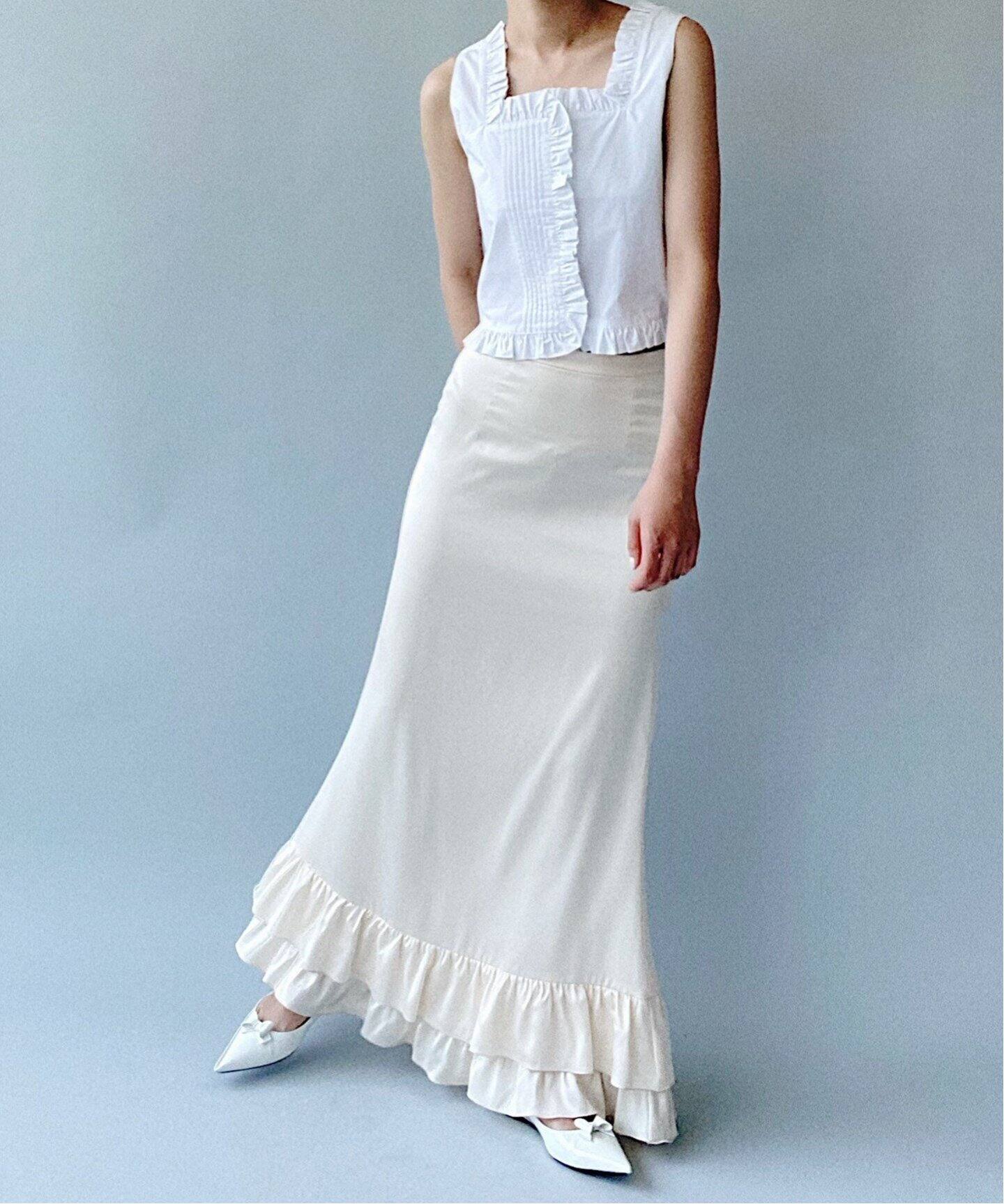 ピンタックコットンフリルブラウス（シャツ／ブラウス）｜Charles  