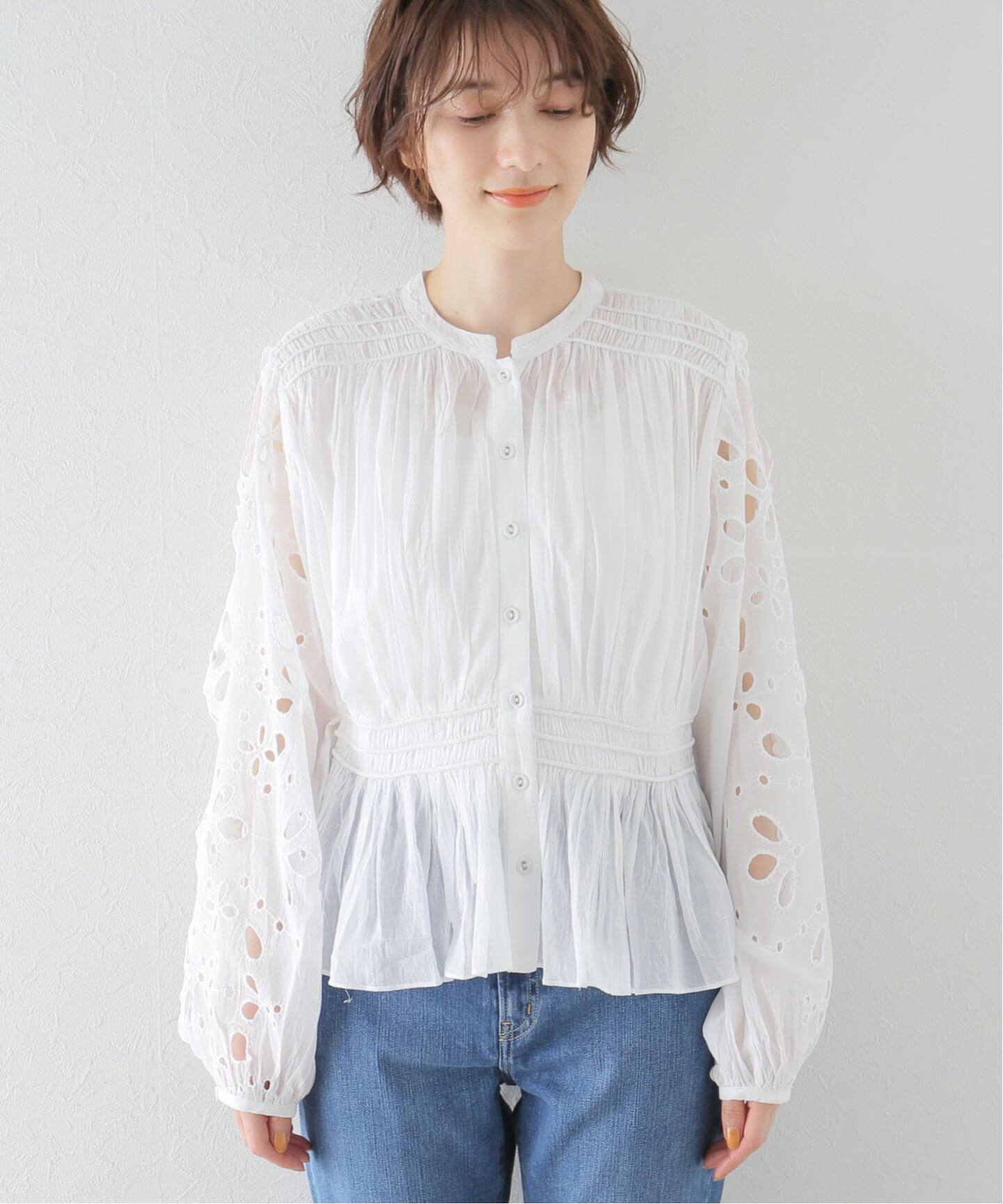 MES demoiselles...parisのレースブラウス