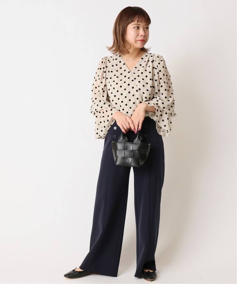 ≪追加≫フロッキードット カシュクールブラウス5◇（シャツ／ブラウス 
