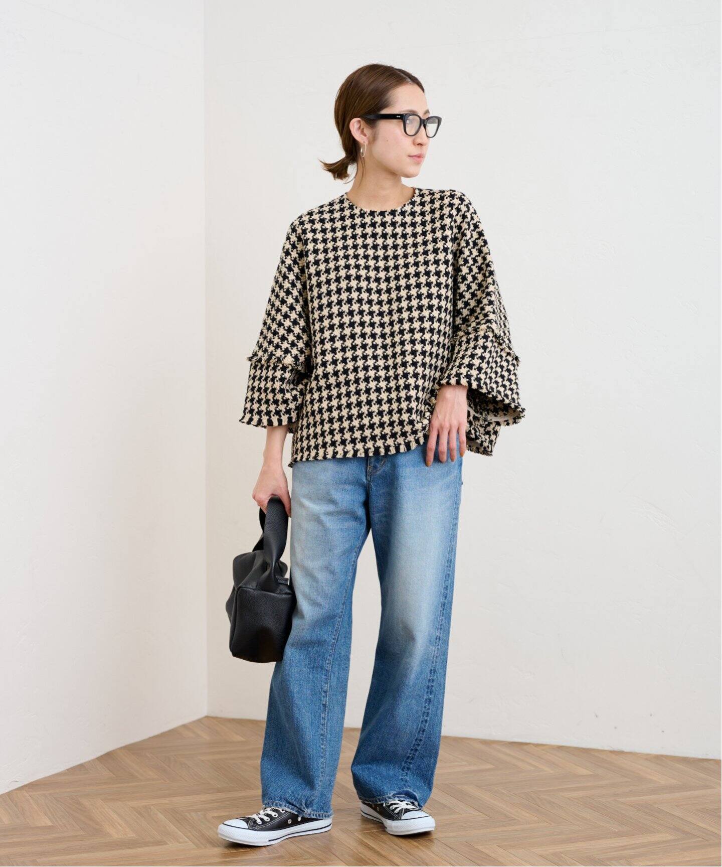 コットンツイードフリンジプルオーバー（シャツ／ブラウス  