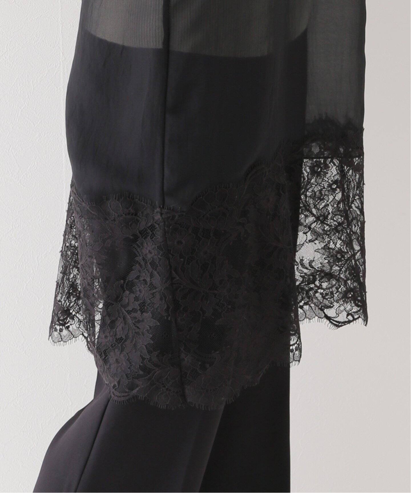 レーストリミングシフォンキャミ（キャミソール）｜NOBLE（ノーブル