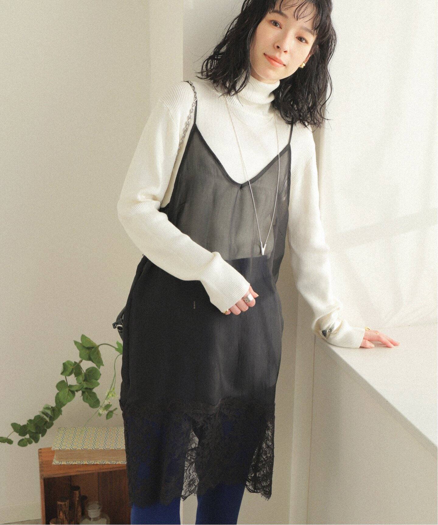 24SS Noble リバーレーストリミングシフォンブラウス ベージュ 24SS Noble リバーレーストリミングシフォンブラウス ベージュ