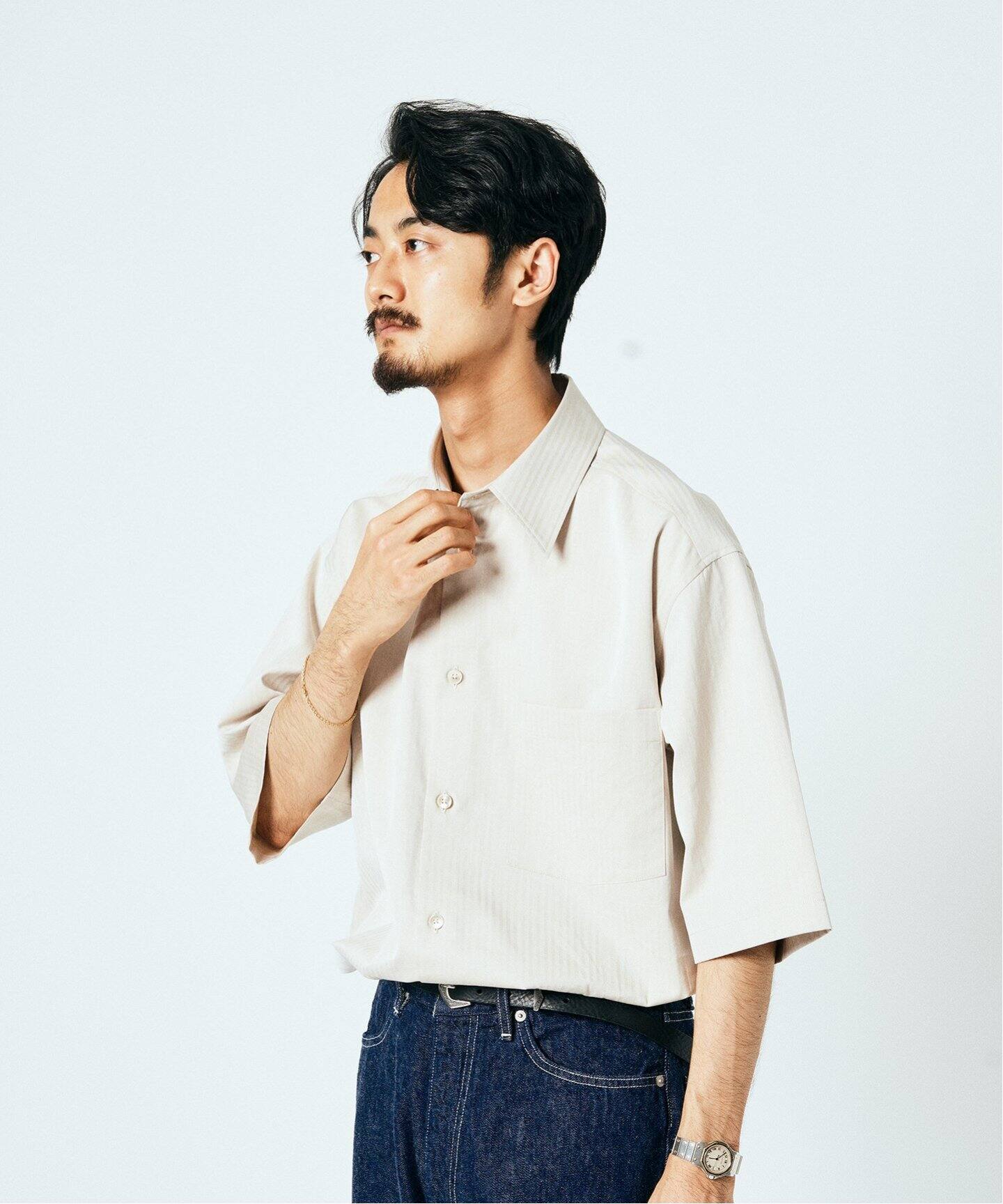 AURALEE / オーラリー】WASHED FINX HERRINGBONE S/S（シャツ 