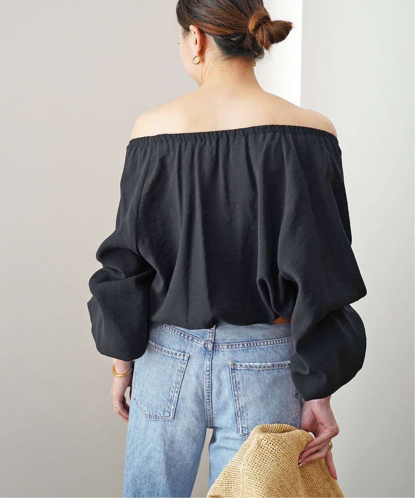 Gather Sleeve ブラウス(BLACK)（シャツ／ブラウス）｜Deuxieme Classe 