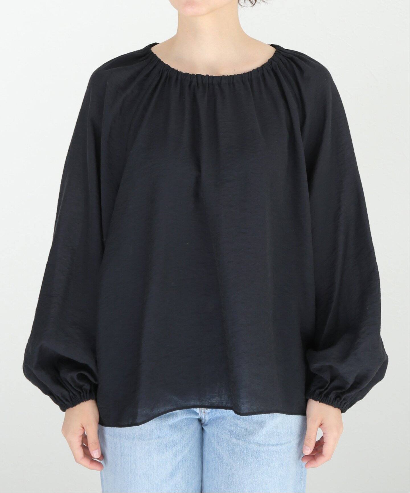 Gather Sleeve ブラウス(BLACK)（シャツ／ブラウス）｜Deuxieme Classe 
