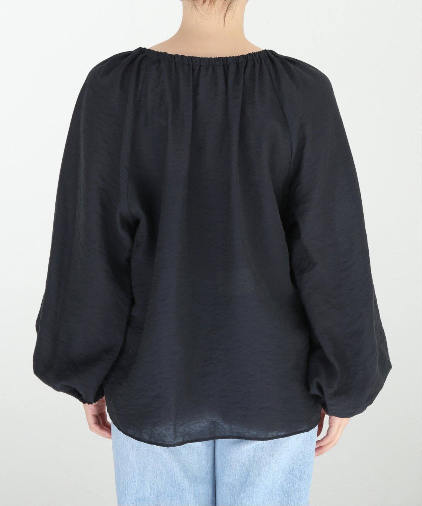 Gather Sleeve ブラウス(BLACK)（シャツ／ブラウス）｜Deuxieme Classe 