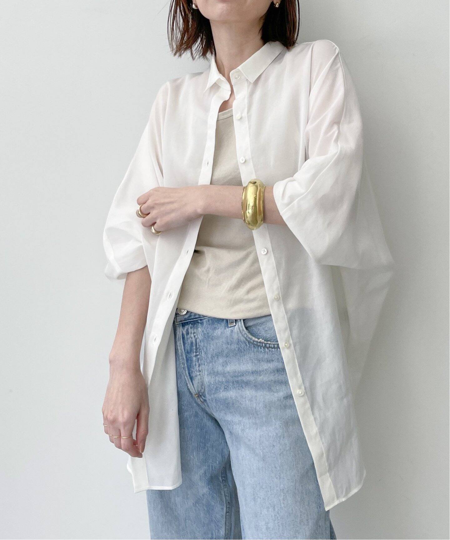 Dolmansleeve Sheer Blouse（シャツ／ブラウス）｜L