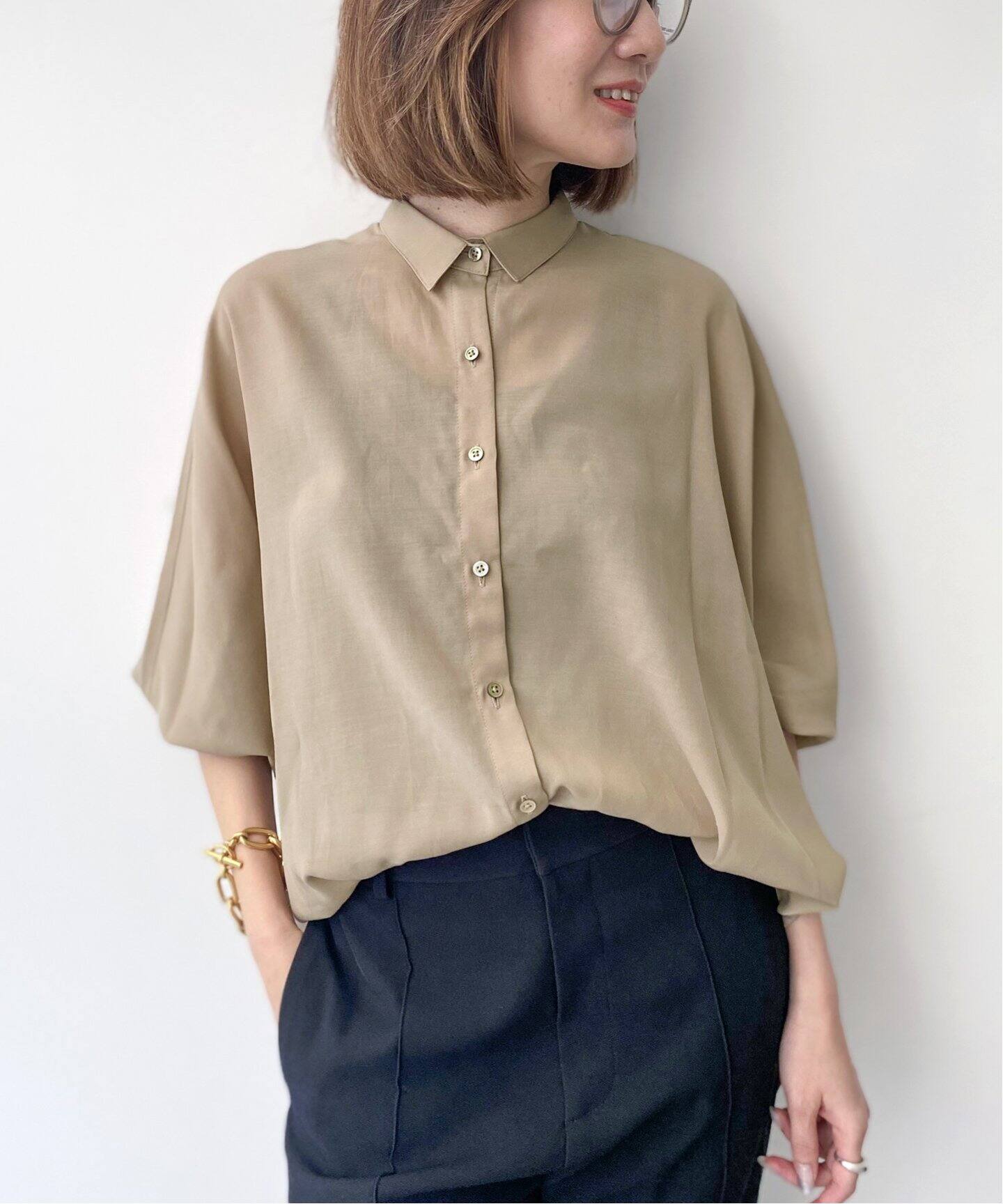 Dolmansleeve Sheer Blouse（シャツ／ブラウス）｜L