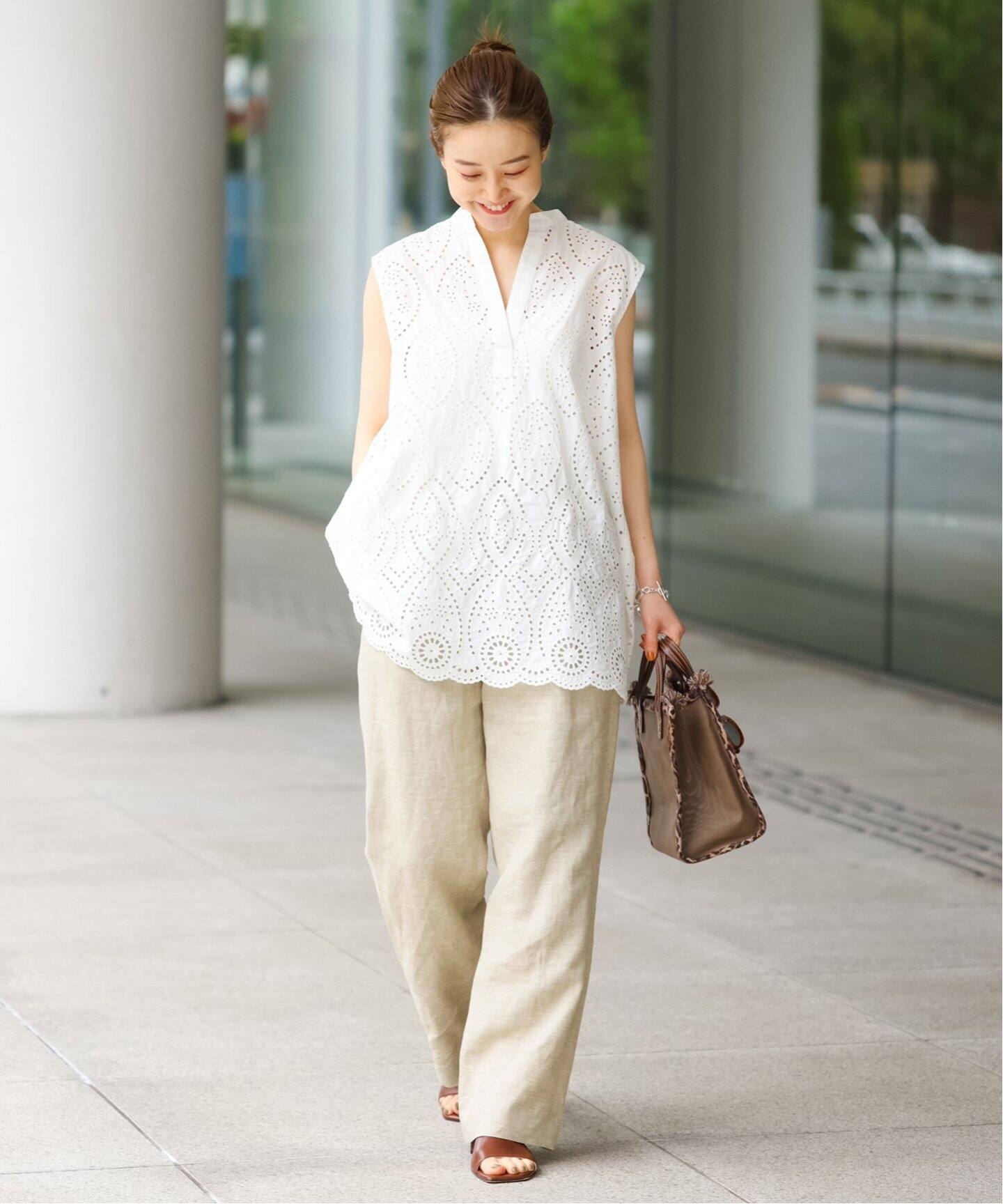 カットワークスキッパーブラウス（シャツ／ブラウス）｜IENA（イエナ  