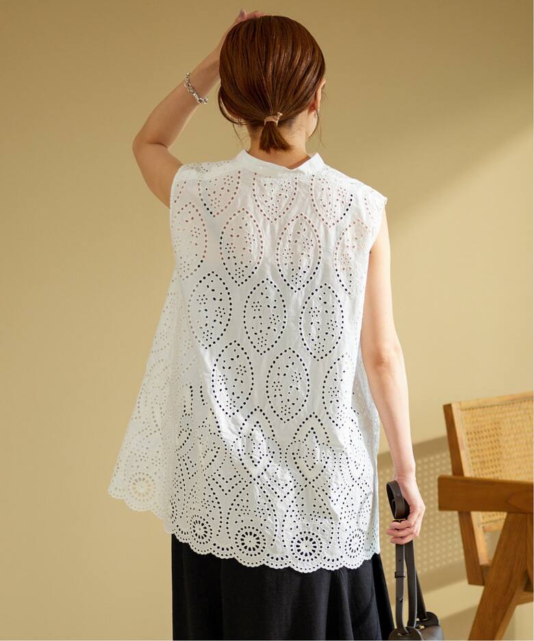 カットワークスキッパーブラウス（シャツ／ブラウス）｜IENA（イエナ  