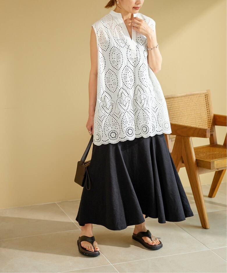 カットワークスキッパーブラウス（シャツ／ブラウス）｜IENA（イエナ  