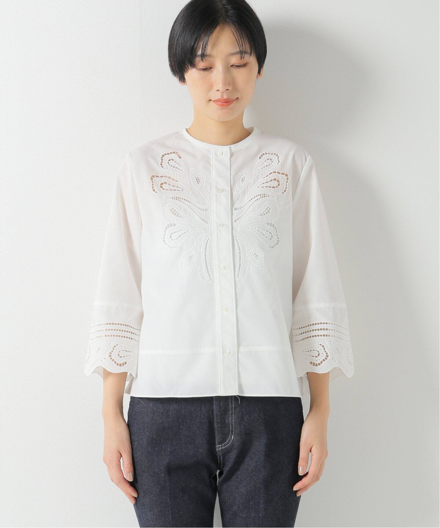 ＆NAVY カットワークレースブラウス◇（シャツ／ブラウス）｜IENA 