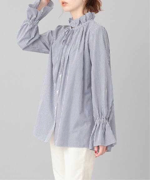 ストライプコットンフリルブラウス Iena イエナ 公式のファッション通販 Baycrew S Store