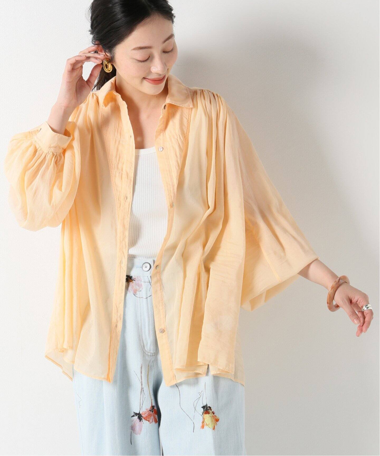 forte_forte/フォルテフォルテ】バックギャザーブラウス（シャツ  