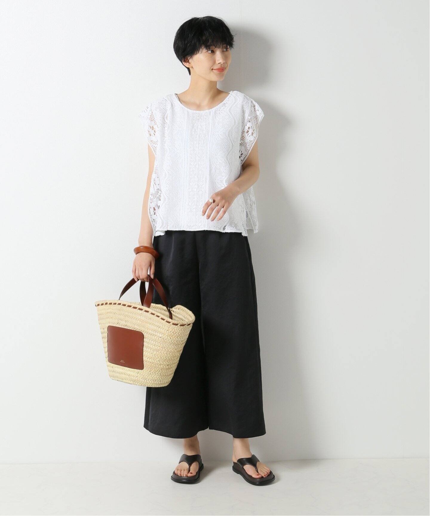 イエナ ルアナ LUANA ヘラムドレス（niana ニアナ ケミカルレース変形  