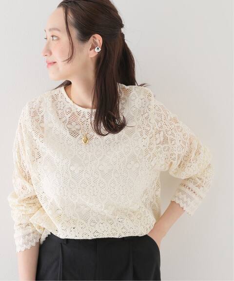 コットンレースクルーネックブラウス Slobe Iena スローブ イエナ 公式のファッション通販 Baycrew S Store