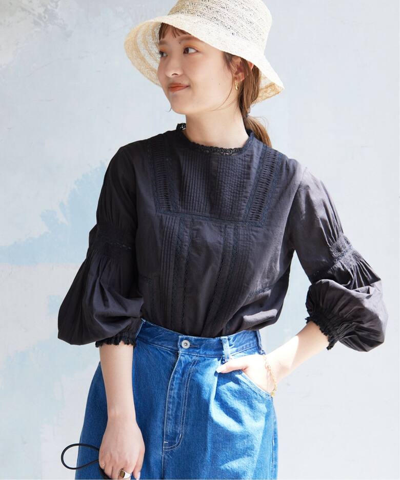 マニーレースピンタックブラウス◇（シャツ／ブラウス）｜SLOBE IENA  