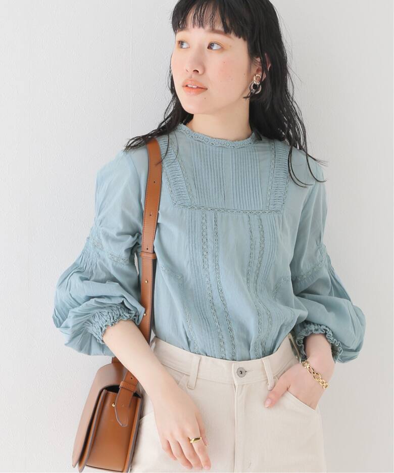 マニーレースピンタックブラウス◇（シャツ／ブラウス）｜SLOBE IENA  