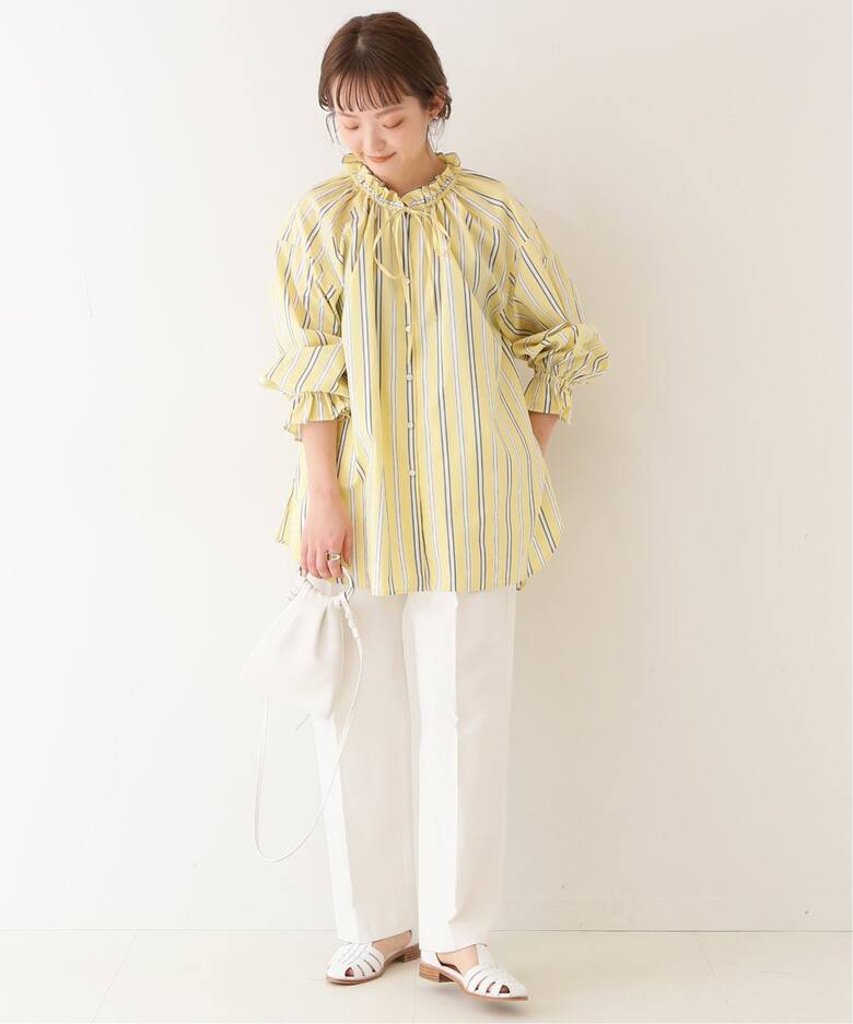 タイプライターフリルカラーブラウス◇（シャツ／ブラウス  