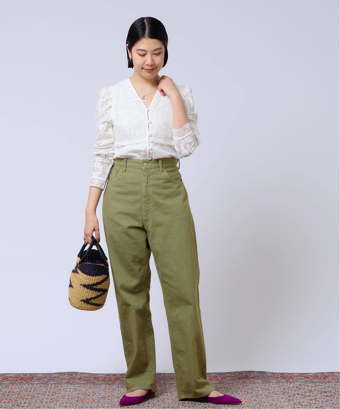 IENA LA BOUCLE cottonレースブラウス（シャツ／ブラウス）｜IENA  